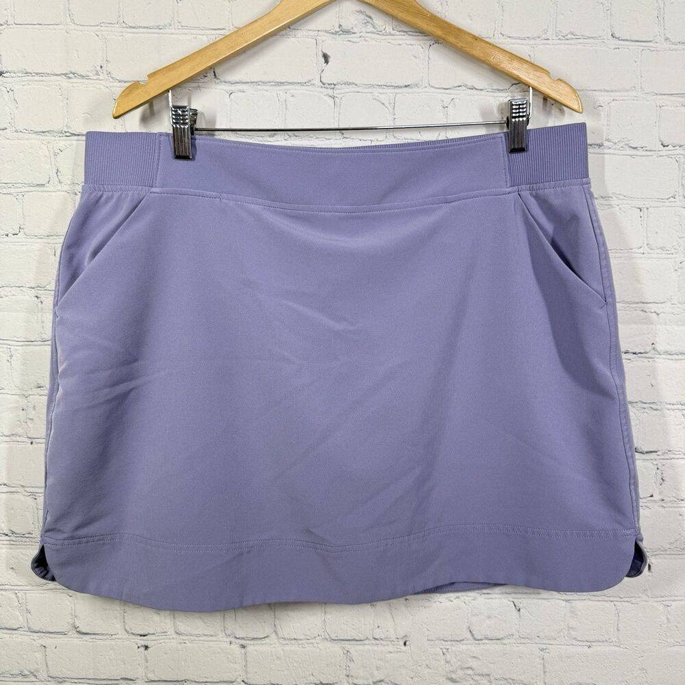 32 Degree Skort 2 Pc Women XL Black Lavander Athletic Athleisure Golf Preppy